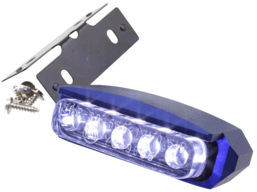 LED-Nummernschildleuchte Alu blau