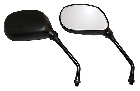 Universal Spiegel JOKER, E-geprüft, schwarz, 10 mm Rechtsgewinde, Paar