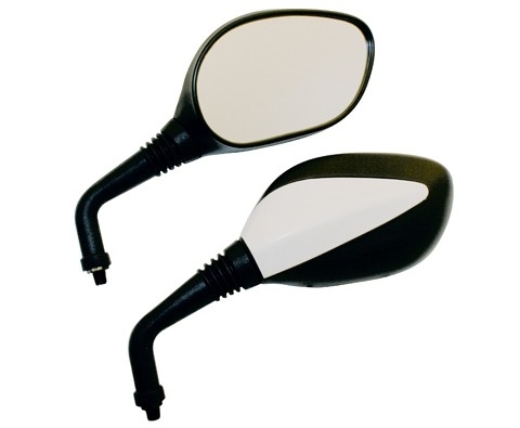 Universal Spiegel BASIC, schwarz / weisse Einlage, M10
