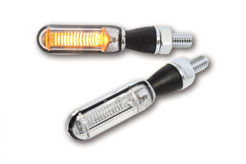 LED-Blinker SUPER S , Chrome , Klarglas