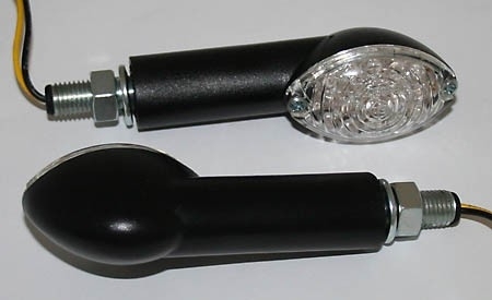 LED-Blinker, Cat Eye, schwarz , langer Stiel