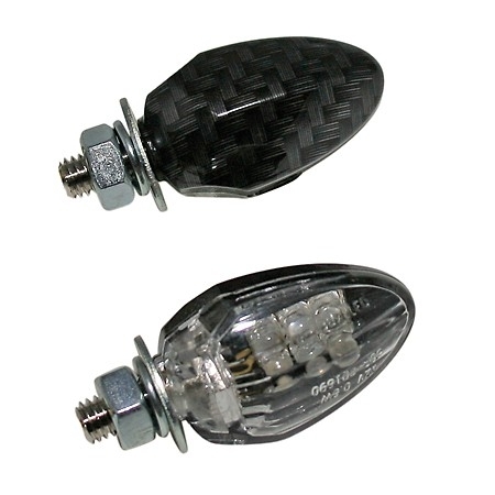 LED-Blinker DROP, Carbonlook, für hinten