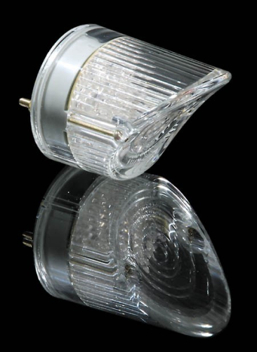 LED-Mini-Rücklicht NOSE, rund, Glas transparent