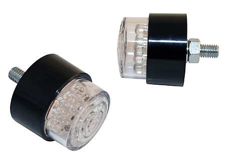 LED-Mini-Rücklicht BULLET, rund, schwarz