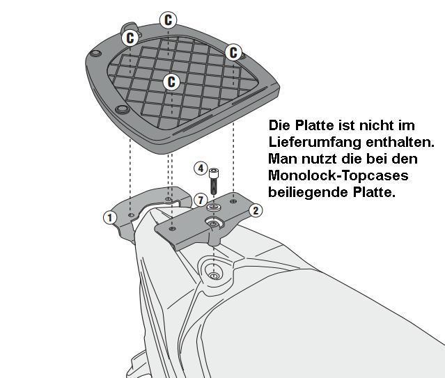 GIVI Monolock Topcase-Träger SR6106 für Kymco Agility 50-125-150-200 R16 14-18